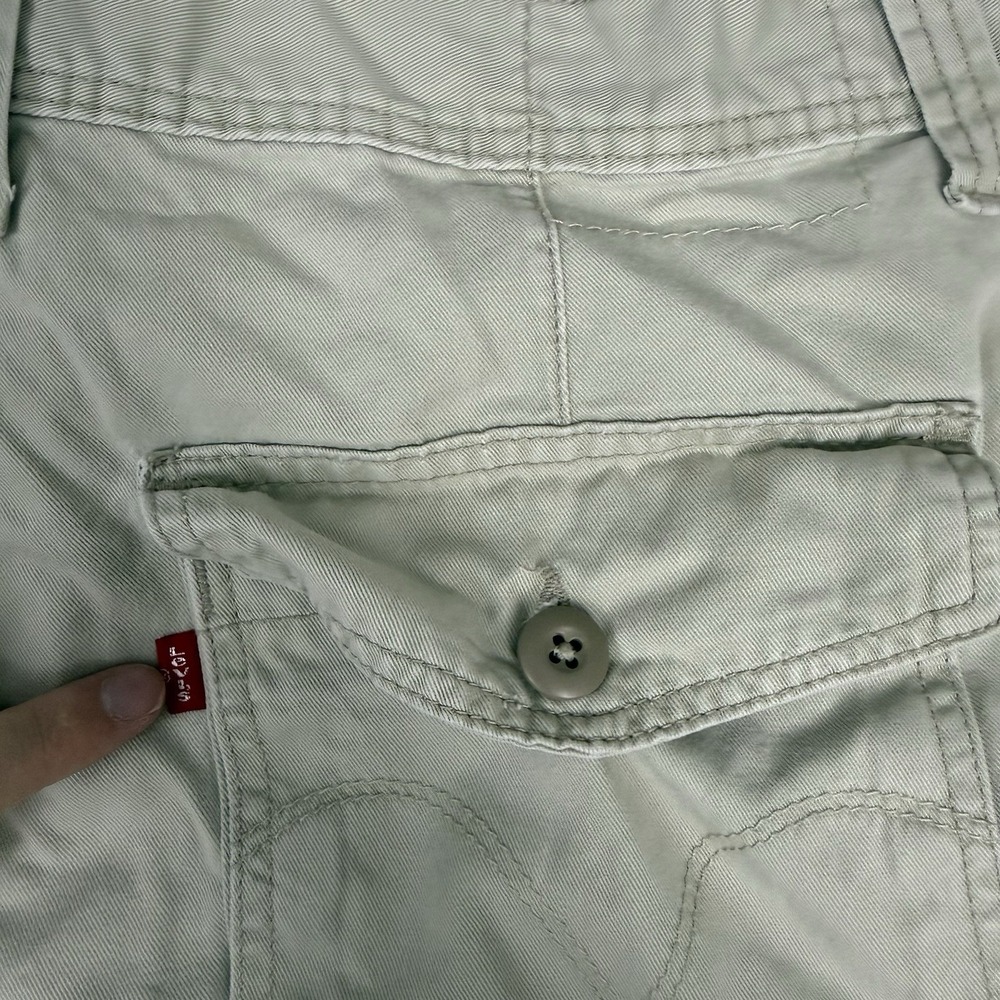 Levi's Cargo Utility Shorts Mens 34 Khaki Tan‎ Long Baggy Skater Workwear Y2K - Picture 7 of 7